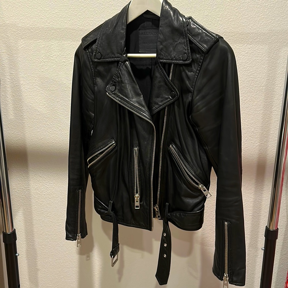 Allsaints Balfern Leather Jacket size US4